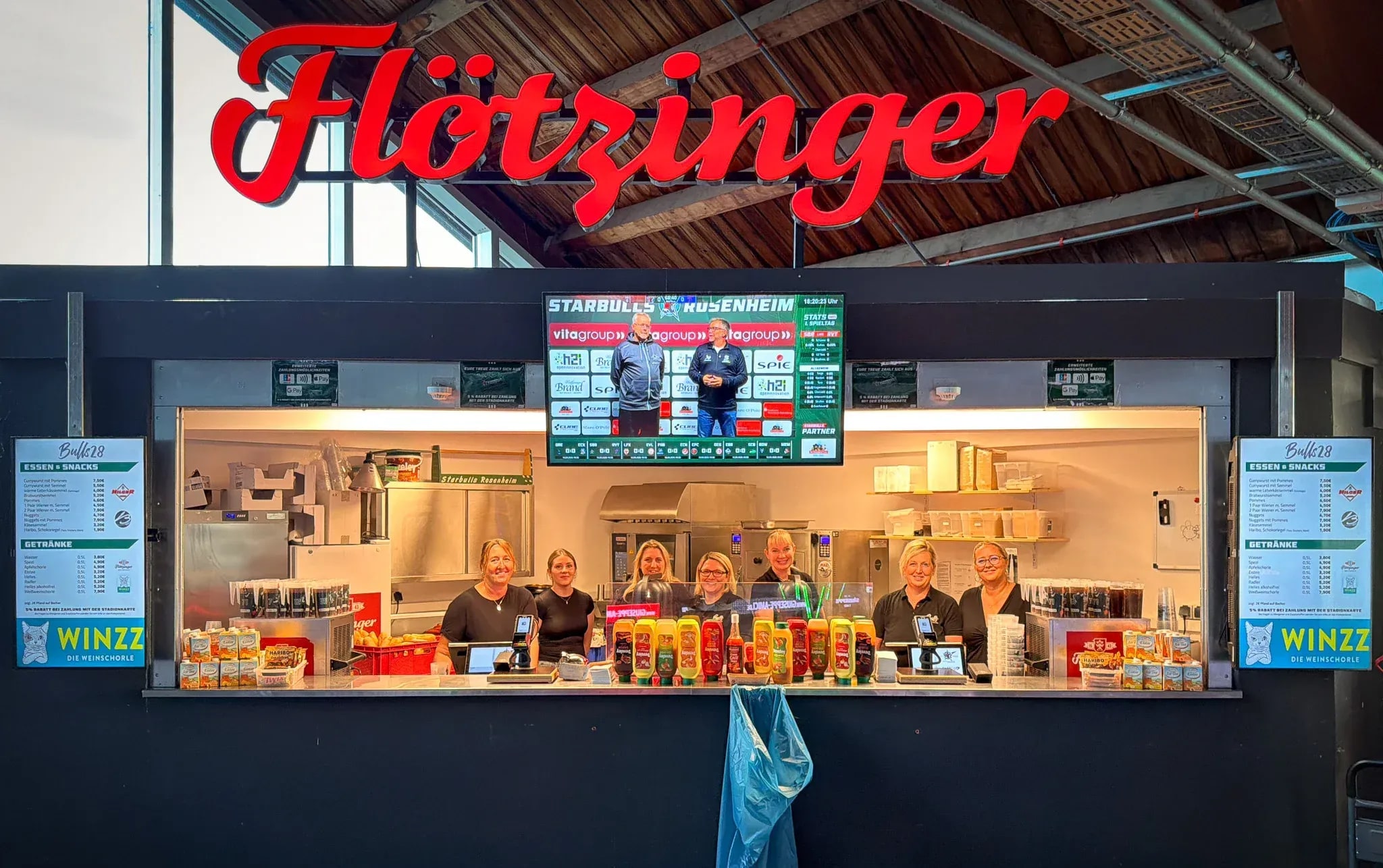 Kiosk im Stadionoberrang der SPIE Arena