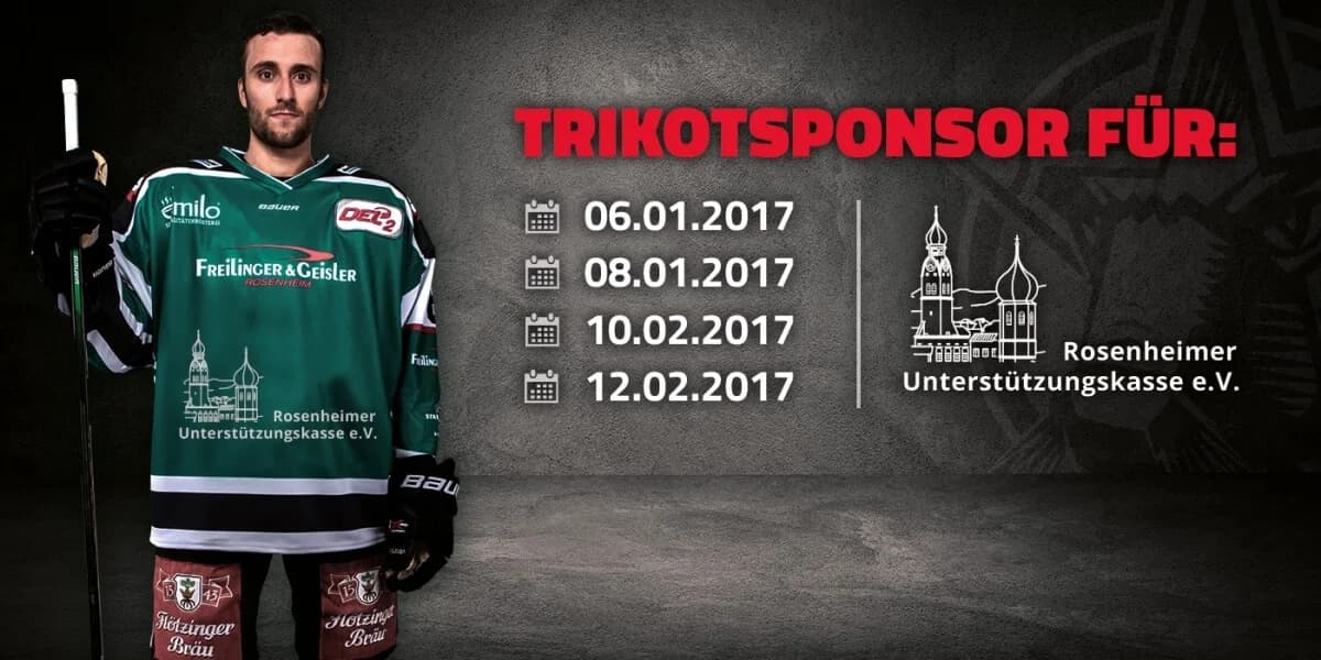 Rosenheimer Unterstützungskasse 1. Trikotsponsor