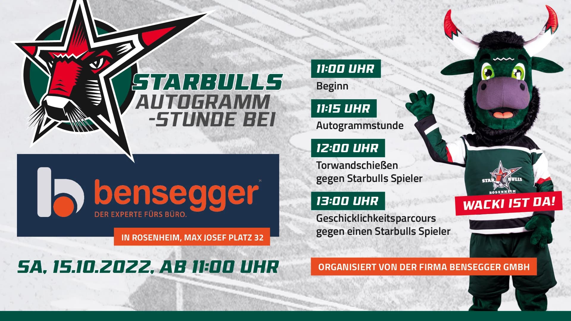 Autogrammstunde bei Bensegger am 15. Oktober