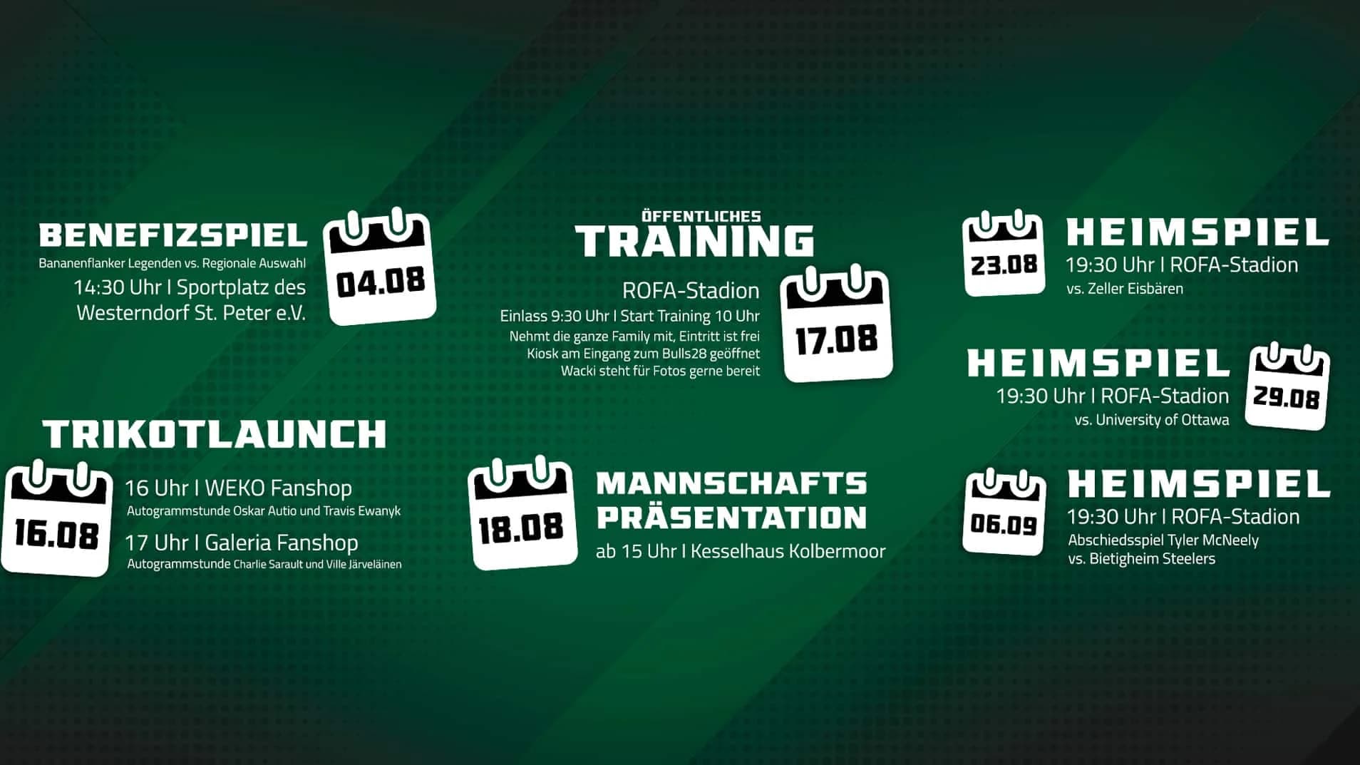 Die Starbulls Highlights im August