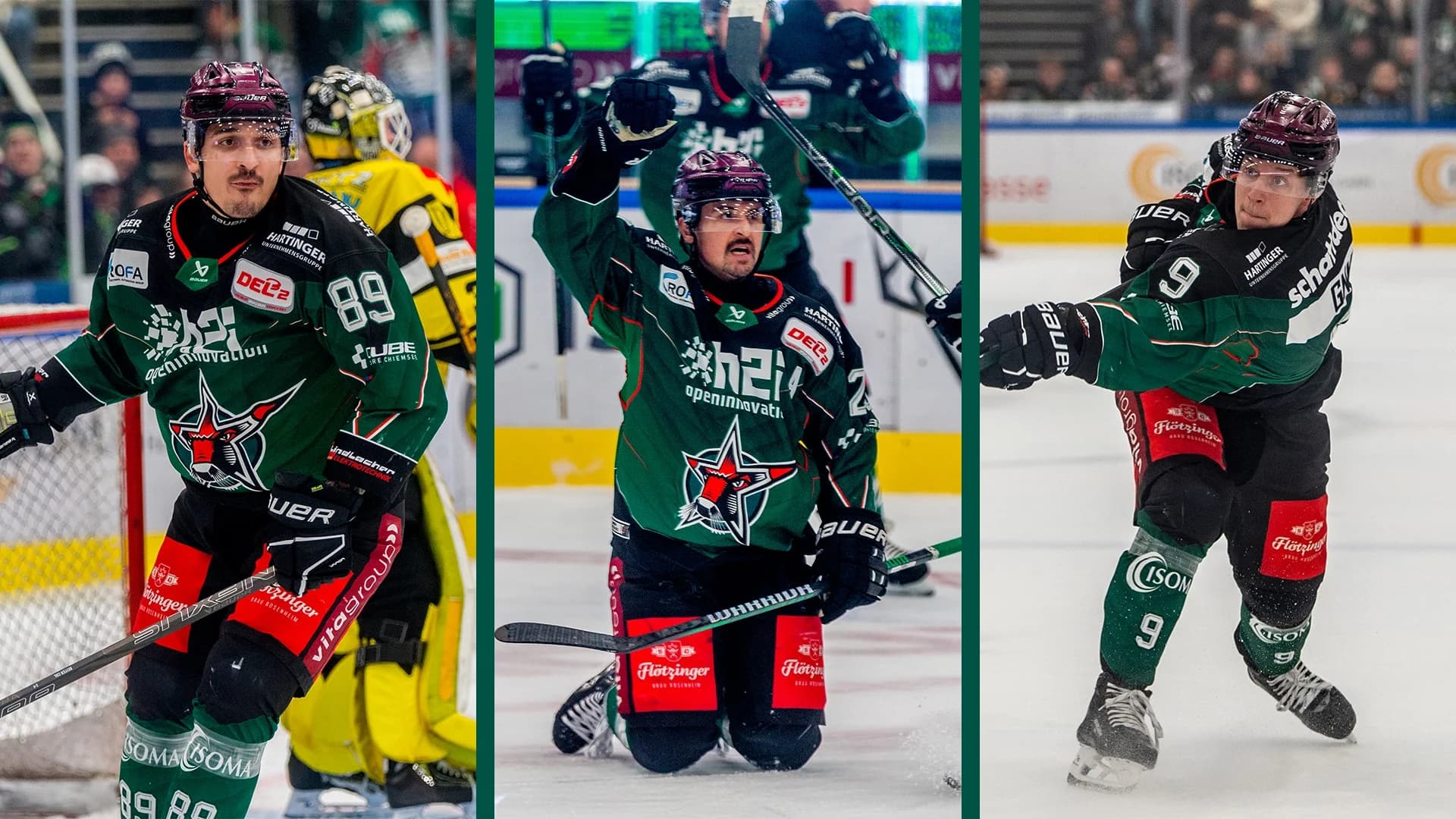 Starbulls Rosenheim verabschieden Stefan Reiter, Manuel Strodel und Simon Gnyp
